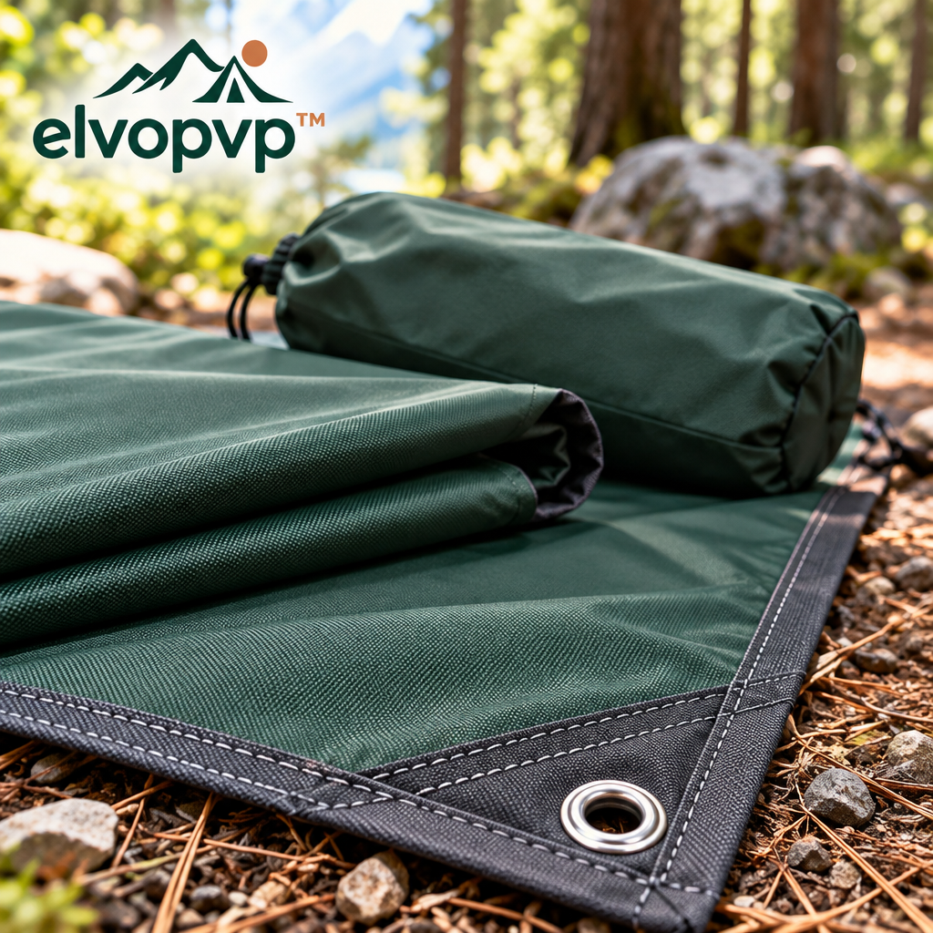 elvopvp™ Ground Layer Camping Groundsheet — Tent Floor Protector, Gear Mat & Picnic Ground Cloth with Carry Pouch