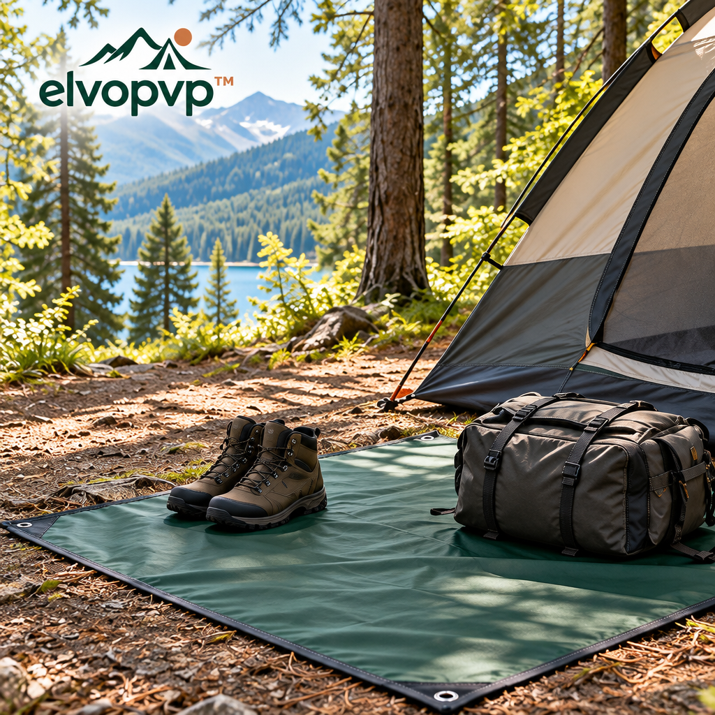 elvopvp™ Ground Layer Camping Groundsheet — Tent Floor Protector, Gear Mat & Picnic Ground Cloth with Carry Pouch