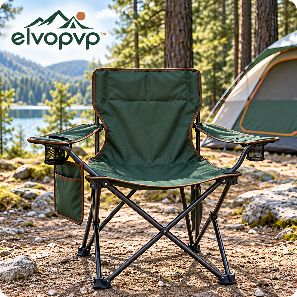 elvopvp™ Field Roll Canvas Camping Tool Organizer — Roll-Up Gear Bag with Five Zipper Pockets, Two Sleeves & Buckle Closure